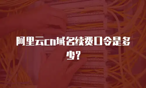 阿里云cn域名续费口令是多少？