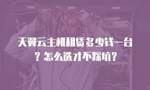 天翼云主机租赁多少钱一台？怎么选才不踩坑？
