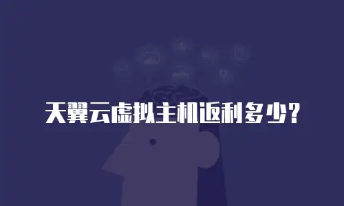 天翼云虚拟主机返利多少？
