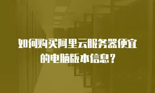 如何购买阿里云服务器便宜的电脑版本信息？