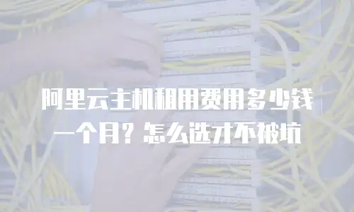 阿里云主机租用费用多少钱一个月？怎么选才不被坑