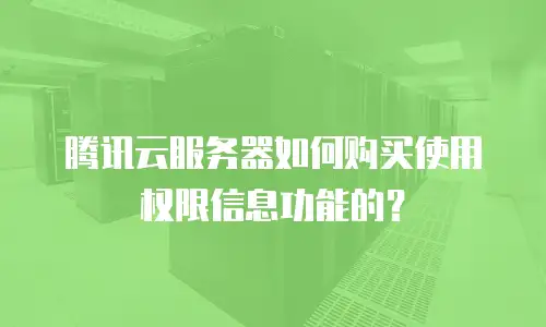 腾讯云服务器如何购买使用权限信息功能的？