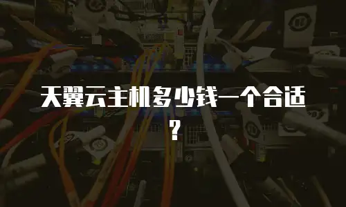 天翼云主机多少钱一个合适？