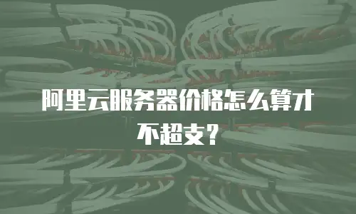 阿里云服务器价格怎么算才不超支？