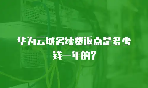 华为云域名续费返点是多少钱一年的？