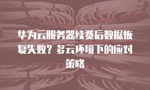 华为云服务器续费后数据恢复失败？多云环境下的应对策略