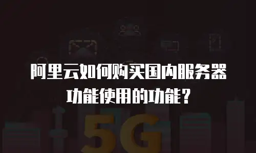 阿里云如何购买国内服务器功能使用的功能？