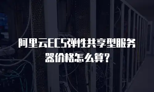 阿里云ECS弹性共享型服务器价格怎么算？