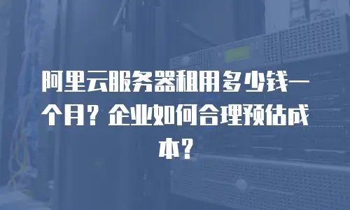 阿里云服务器租用多少钱一个月？企业如何合理预估成本？