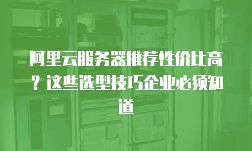 阿里云服务器推荐性价比高？这些选型技巧企业必须知道