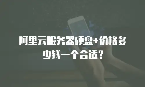 阿里云服务器硬盘+价格多少钱一个合适？