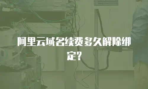 阿里云域名续费多久解除绑定？