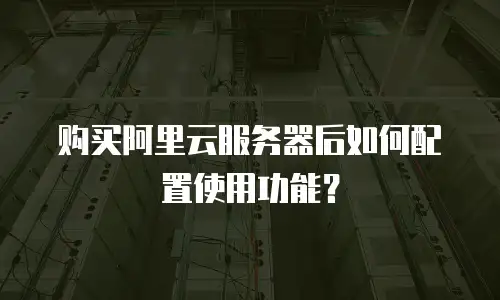 购买阿里云服务器后如何配置使用功能？
