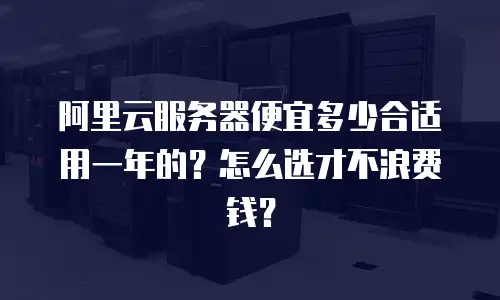 阿里云服务器便宜多少合适用一年的？怎么选才不浪费钱？
