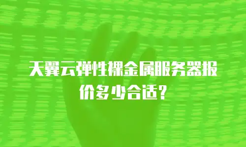 天翼云弹性裸金属服务器报价多少合适？