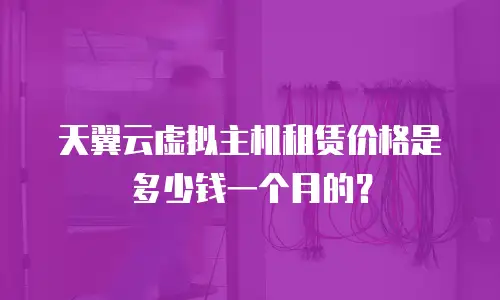 天翼云虚拟主机租赁价格是多少钱一个月的？