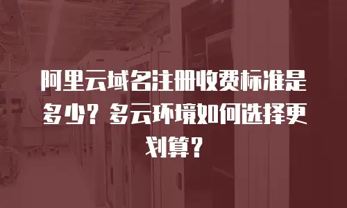 阿里云域名注册收费标准是多少？多云环境如何选择更划算？