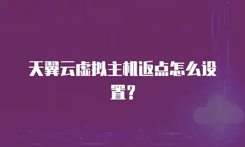 天翼云虚拟主机返点怎么设置？