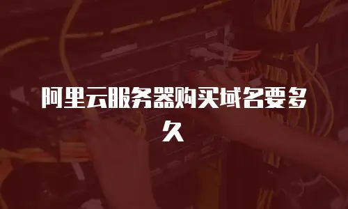阿里云服务器购买域名要多久