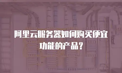阿里云服务器如何购买便宜功能的产品？