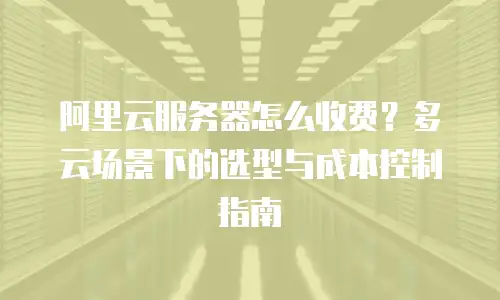 阿里云服务器怎么收费？多云场景下的选型与成本控制指南