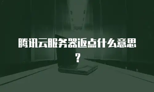 腾讯云服务器返点什么意思？