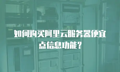 如何购买阿里云服务器便宜点信息功能？