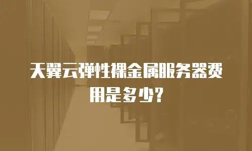 天翼云弹性裸金属服务器费用是多少？