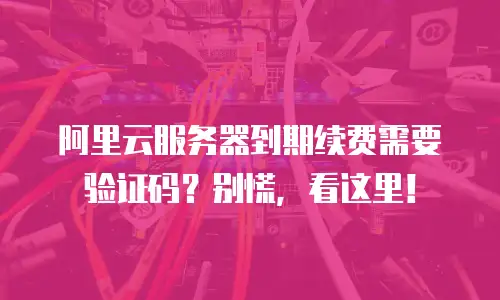 阿里云服务器到期续费需要验证码？别慌，看这里！