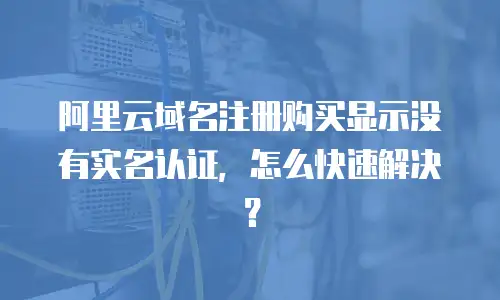 阿里云域名注册购买显示没有实名认证，怎么快速解决？