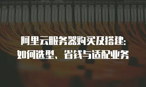 阿里云服务器购买及搭建：如何选型、省钱与适配业务
