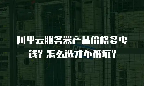 阿里云服务器产品价格多少钱？怎么选才不被坑？