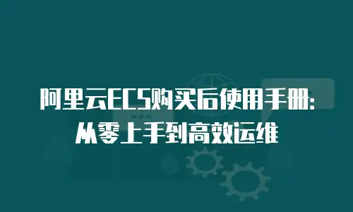 阿里云ECS购买后使用手册：从零上手到高效运维