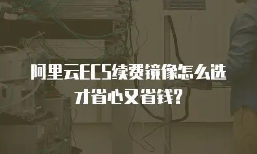 阿里云ECS续费镜像怎么选才省心又省钱？