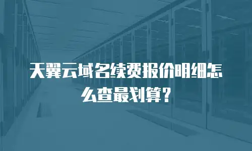 天翼云域名续费报价明细怎么查最划算？