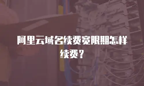 阿里云域名续费宽限期怎样续费？