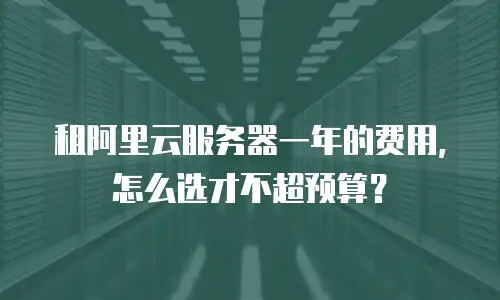 租阿里云服务器一年的费用，怎么选才不超预算？