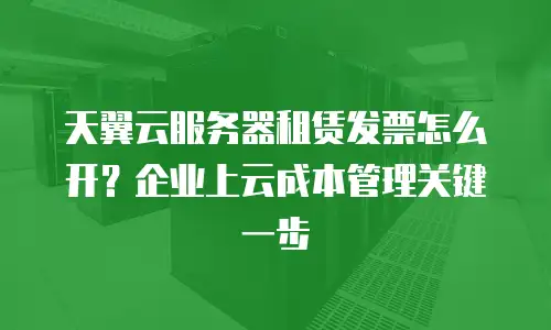 天翼云服务器租赁发票怎么开？企业上云成本管理关键一步