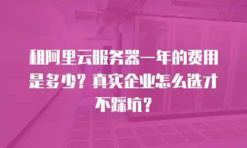 租阿里云服务器一年的费用是多少？真实企业怎么选才不踩坑？