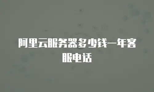 阿里云服务器多少钱一年客服电话