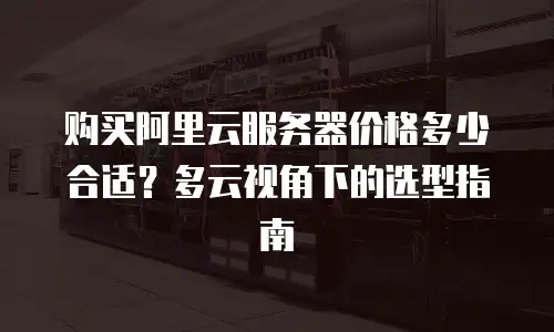 购买阿里云服务器价格多少合适？多云视角下的选型指南