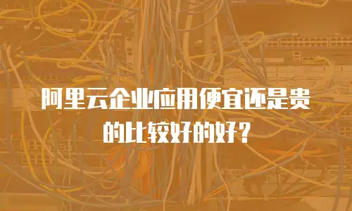 阿里云企业应用便宜还是贵的比较好的好？