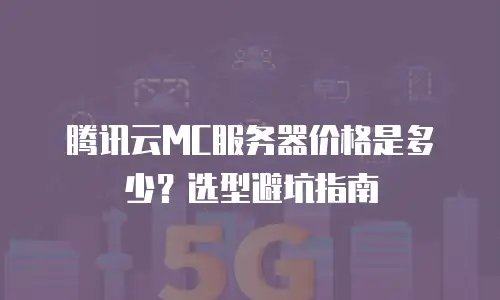 腾讯云MC服务器价格是多少？选型避坑指南