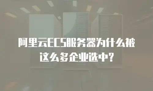 阿里云ECS服务器为什么被这么多企业选中？