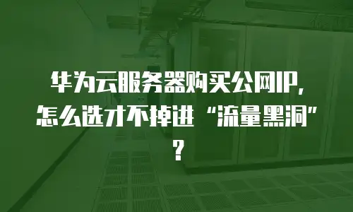 华为云服务器购买公网IP，怎么选才不掉进&ldquo;流量黑洞&rdquo;？