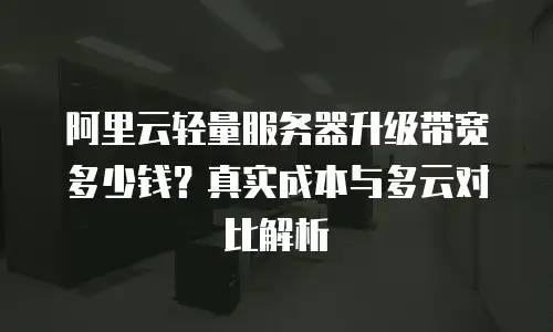 阿里云轻量服务器升级带宽多少钱？真实成本与多云对比解析
