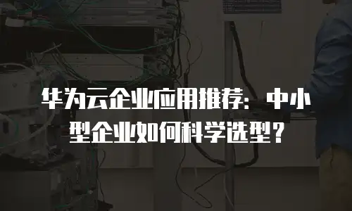 华为云企业应用推荐：中小型企业如何科学选型？