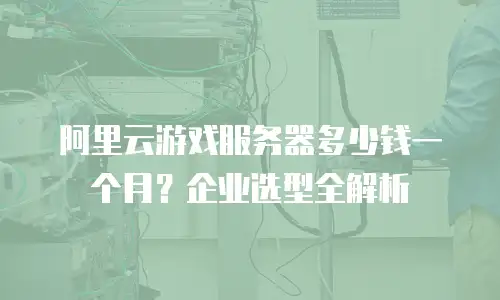 阿里云游戏服务器多少钱一个月？企业选型全解析