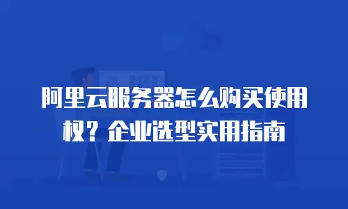 阿里云服务器怎么购买使用权？企业选型实用指南