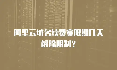阿里云域名续费宽限期几天解除限制？